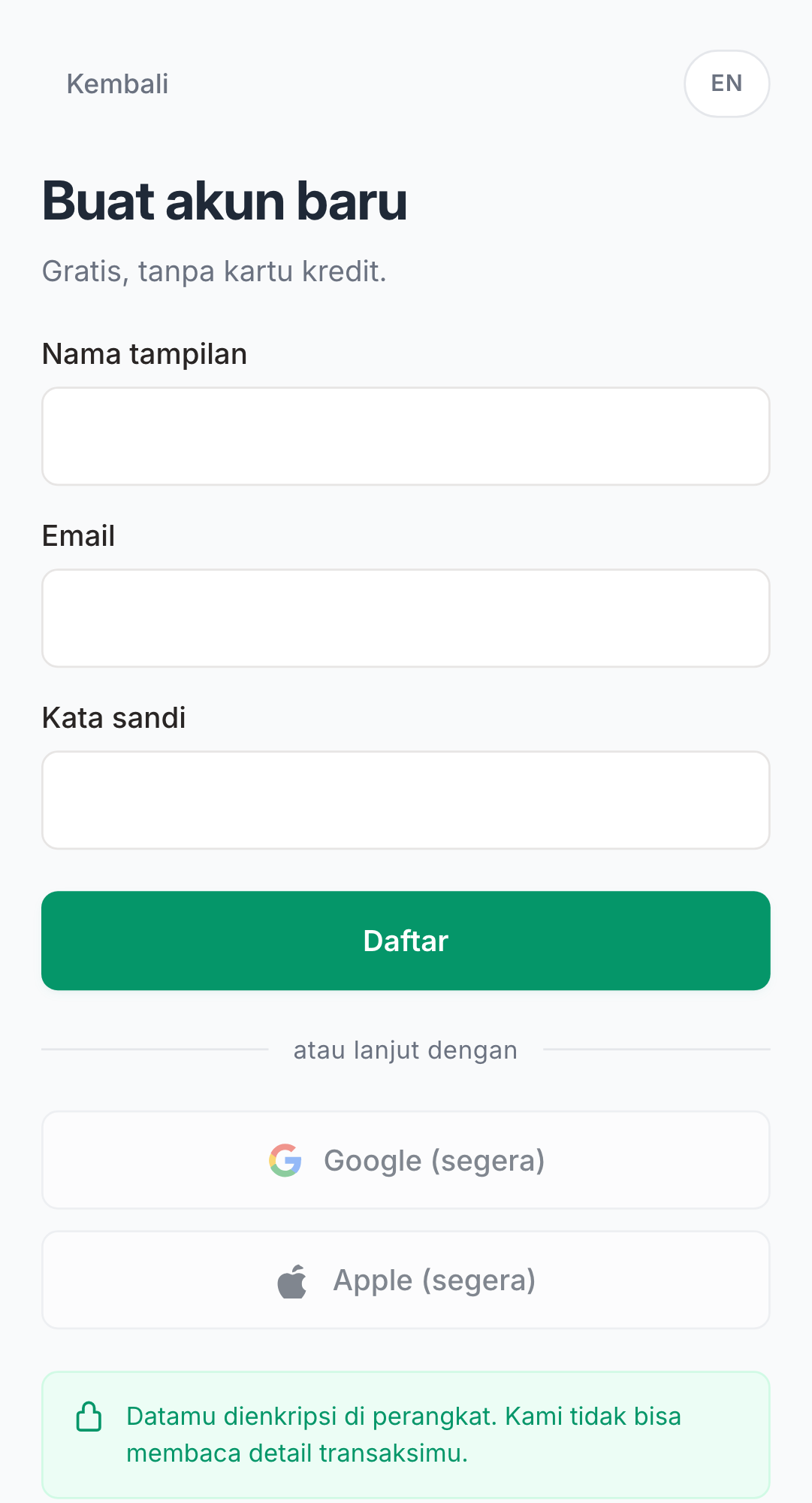 Screenshot: /register